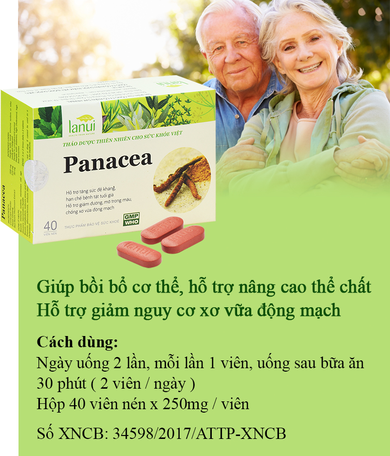 Hỗ trợ nâng cao thể chất với Lanui ® PANACEA